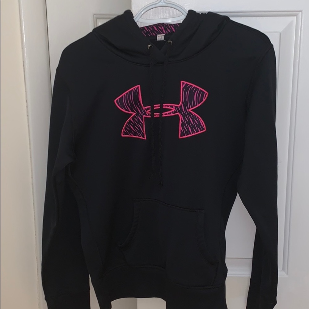 Black and Pink Under Armor Hoodie